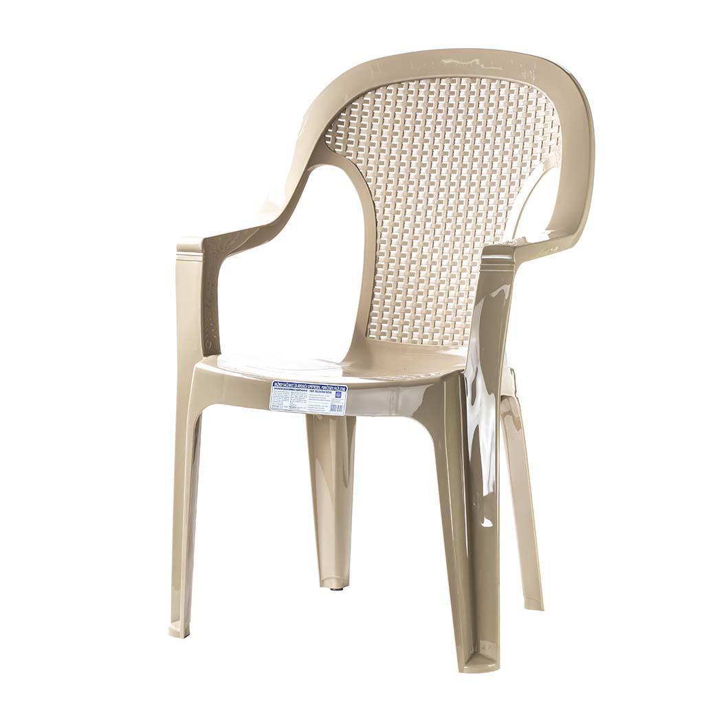 Baštenska stolica plastična visoki naslon capuccino