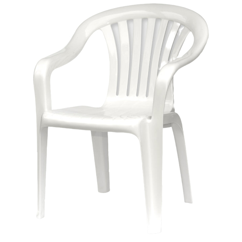 Baštenska stolica široka bela
