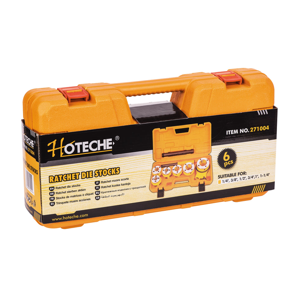 Alat za rezanje navoja 1/4"-1,1/4" 6/1 u setu Hoteche