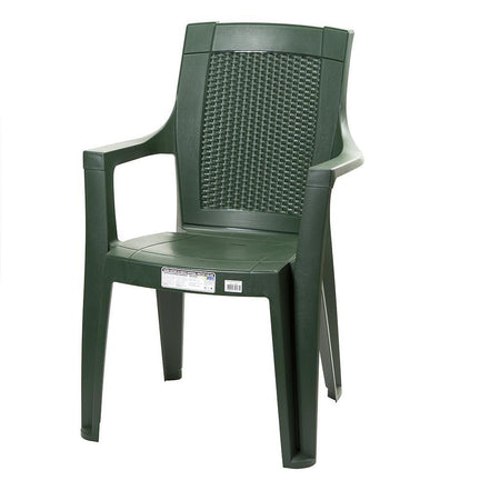 Baštenska stolica plastična Klasik ratan zelena