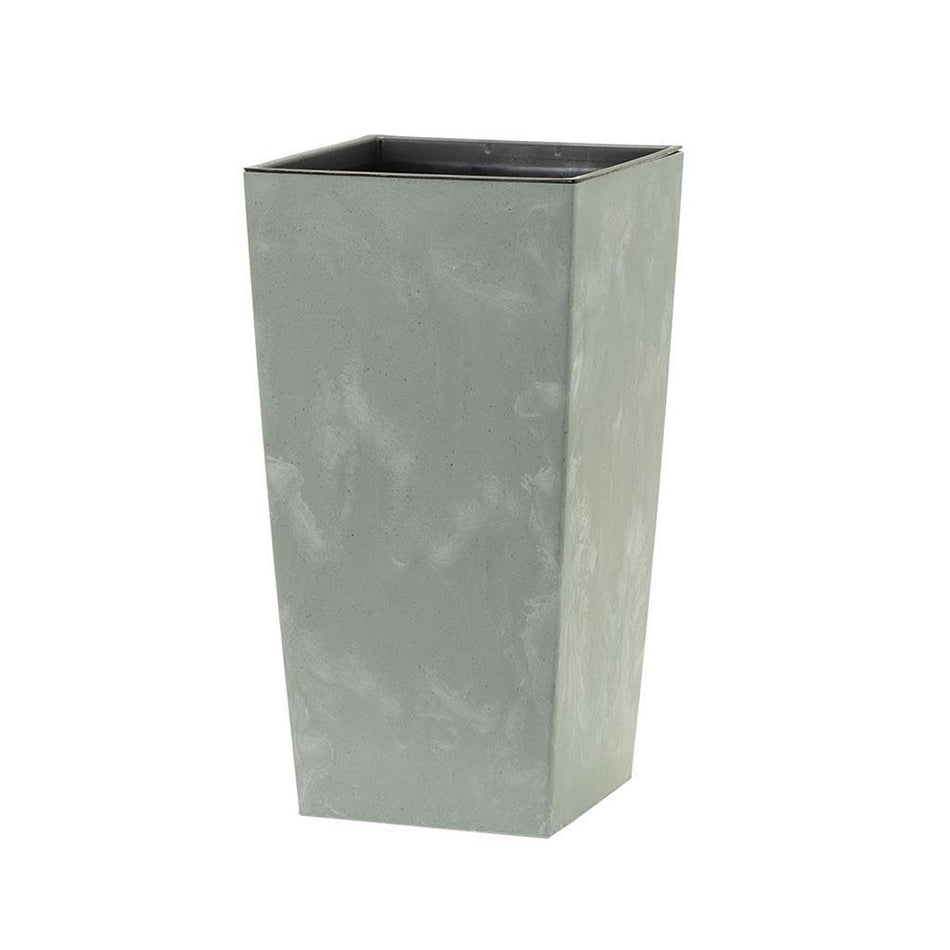 Saksija kvadratna visoka reljefna svetlo siva 422U