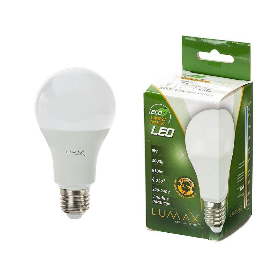 Sijalica LED Lumax E27 Eco 3000K | 9 W